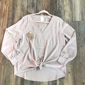 Ash Mocha button dress top